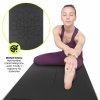 Mata do jogi i ćwiczeń HyperMotion Lotos TPE 6 mm z paskiem – 183 × 61 cm – czarna